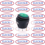 INTERRUPTOR REDONDO IMPERMIABLE KCD1 VERDE CQC